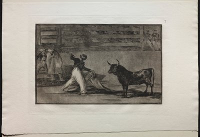 Corridas de toros: Origen de los arpones o banderillas de Francisco de Goya