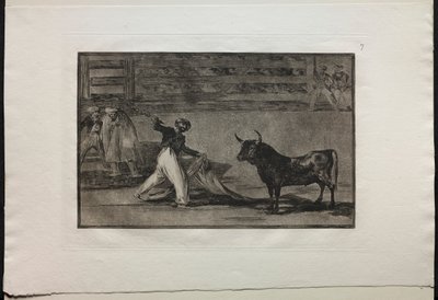 Corridas de toros: Origen de los arpones o banderillas, 1876 de Francisco de Goya
