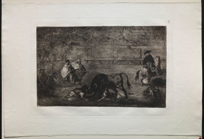 Corridas de toros: El perro suelto al toro de Francisco de Goya