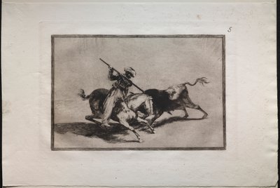 Corridas de toros: El animoso moro Gazul es el primero en luchar según las reglas de Francisco de Goya