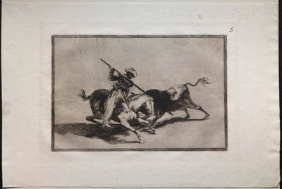 Corridas de toros: El animado moro Gazul es el primero en luchar según las reglas, 1876 de Francisco de Goya