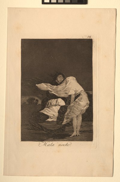 Caprichos: Una mala noche de Francisco de Goya