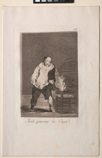 Caprichos: Y Su Casa Está en Llamas de Francisco de Goya