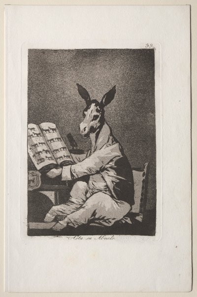 Caprichos: Y así era su abuelo de Francisco de Goya