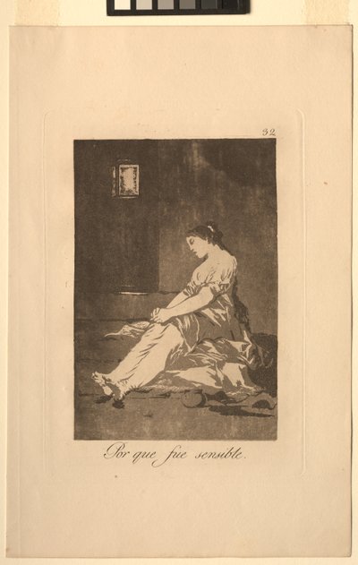 Caprichos: Porque era susceptible de Francisco de Goya