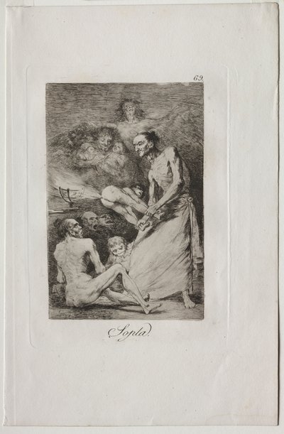Caprichos: ¡Sopla! de Francisco de Goya