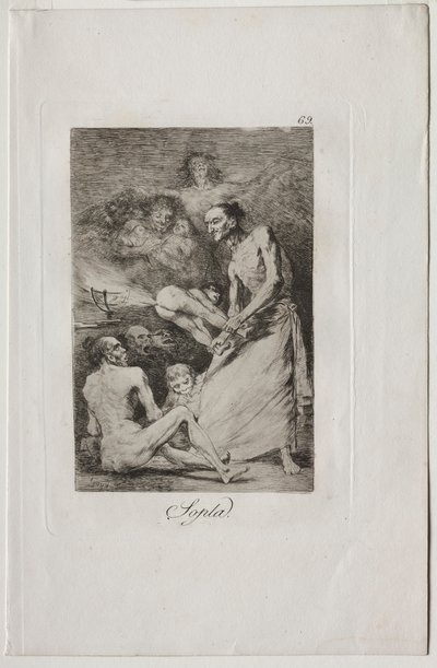 Caprichos: ¡Sopla! de Francisco de Goya