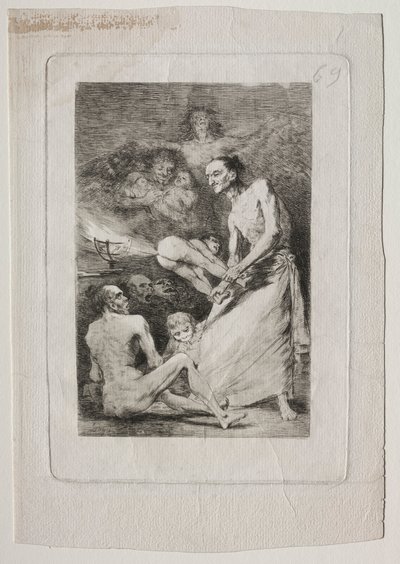 Caprichos: Sopla, c. 1799 de Francisco de Goya