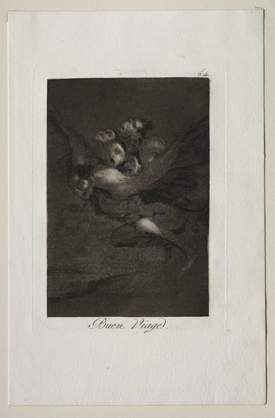Caprichos: ¡Buen viaje! de Francisco de Goya