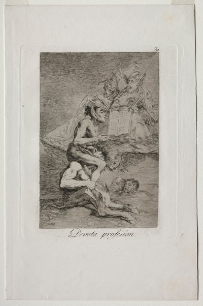 Caprichos: Profesión devota de Francisco de Goya