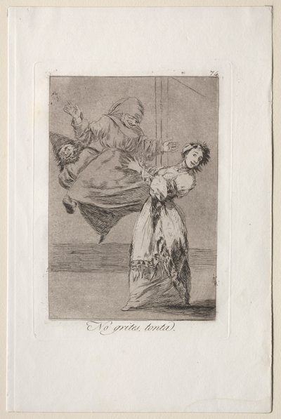 Caprichos: No grites, estúpido de Francisco de Goya