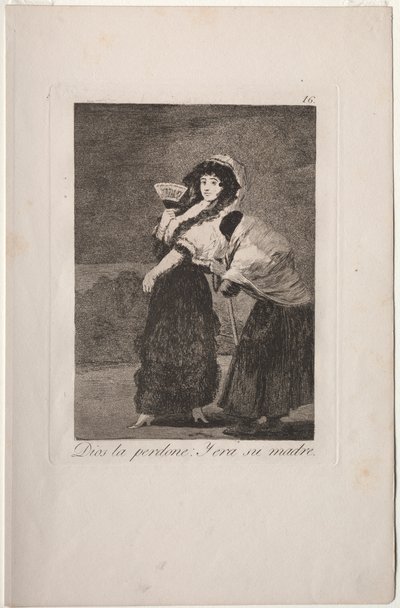 Caprichos: Por el Amor de Dios: y Era Su Madre de Francisco de Goya