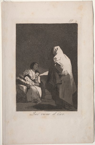 Caprichos: Aquí viene el coco de Francisco de Goya