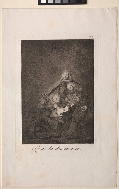 Caprichos: ¡Cómo la Despluman! de Francisco de Goya