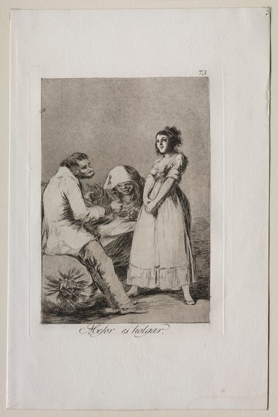 Caprichos: Es Mejor ser Perezoso de Francisco de Goya