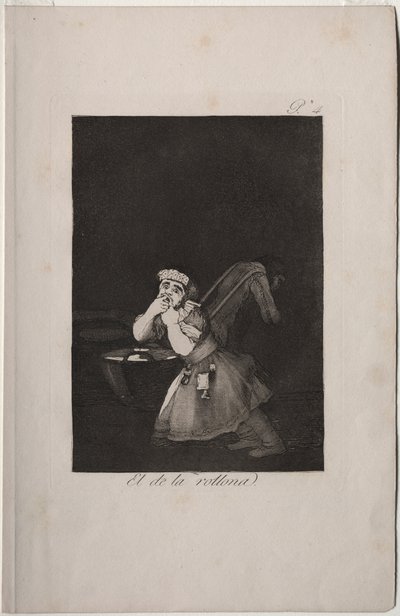 Caprichos: El niño de la niñera de Francisco de Goya