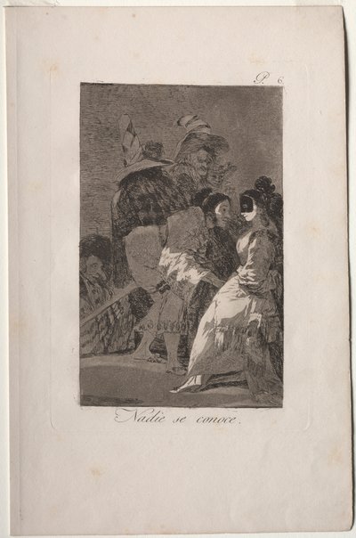 Caprichos: Nadie se conoce a sí mismo de Francisco de Goya