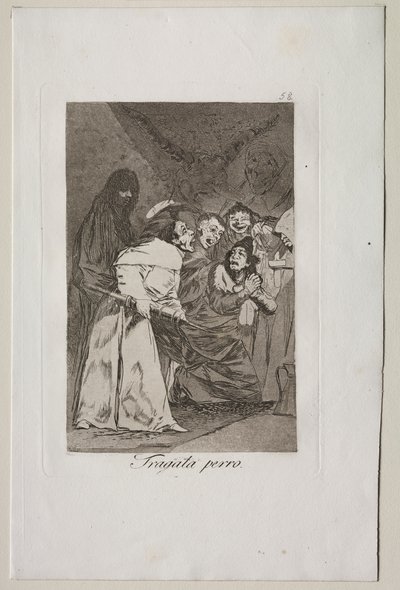 Caprichos: ¡Trágatelo, perro! de Francisco de Goya