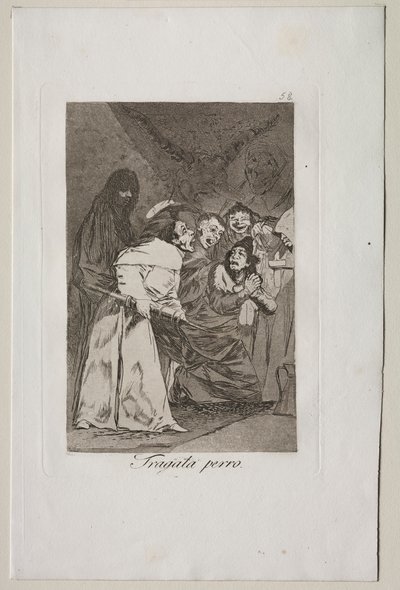 Caprichos: ¡Trágatelo, perro! de Francisco de Goya