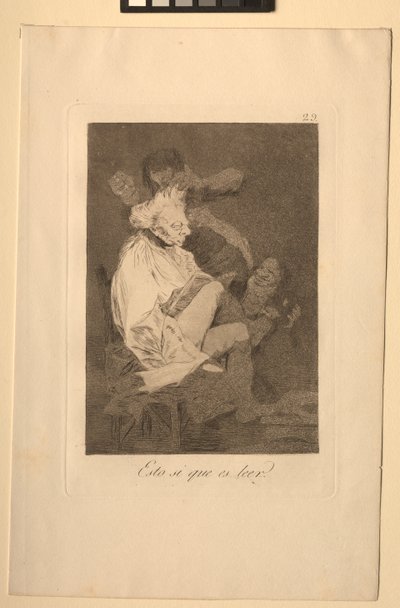 Caprichos: Eso ciertamente es saber leer de Francisco de Goya