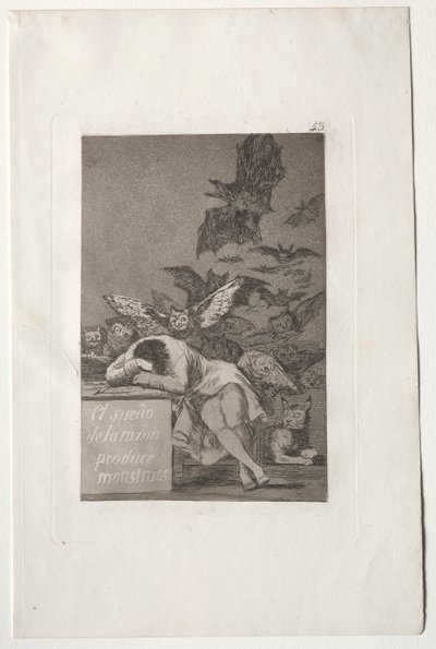 Caprichos: El sueño de la razón produce monstruos de Francisco de Goya