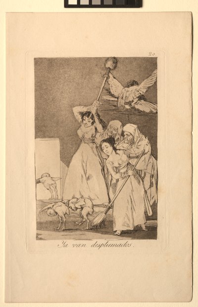 Caprichos: Allí Van Desplumados de Francisco de Goya