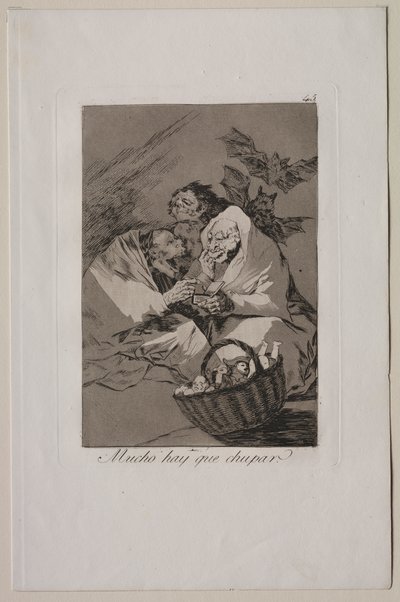 Caprichos: Hay mucho que chupar de Francisco de Goya