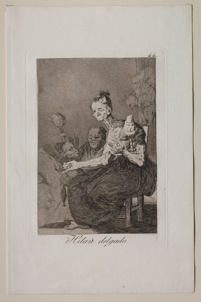 Caprichos: Hilan finamente de Francisco de Goya
