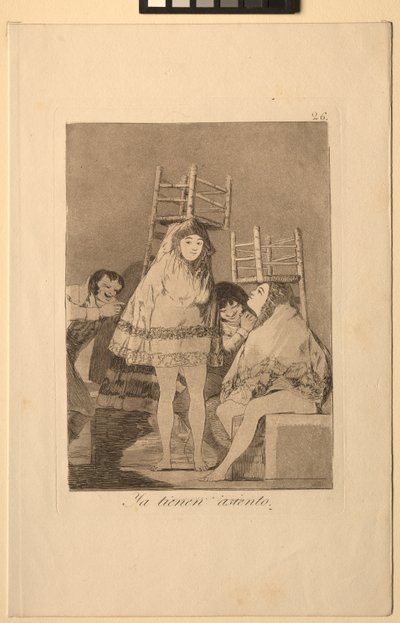 Caprichos: Ya Tienen un Asiento es decir, fondo de Francisco de Goya