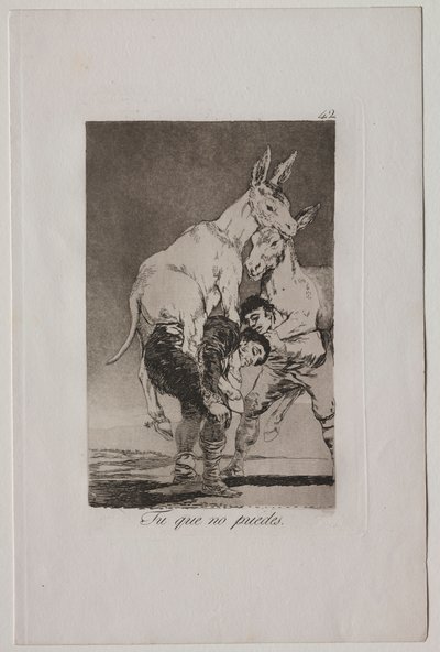 Caprichos: Tú que no puedes de Francisco de Goya