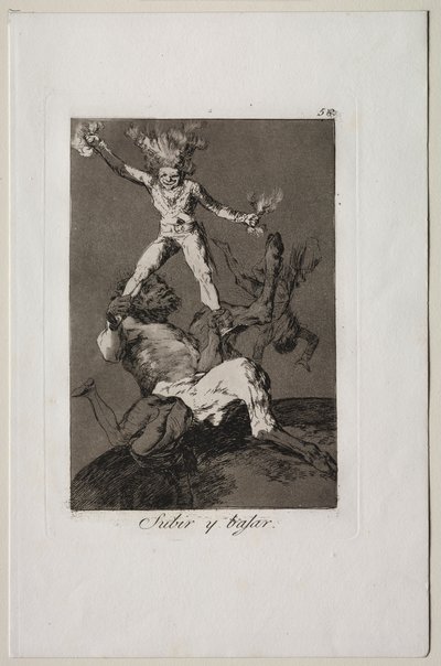 Caprichos: Subir y caer de Francisco de Goya