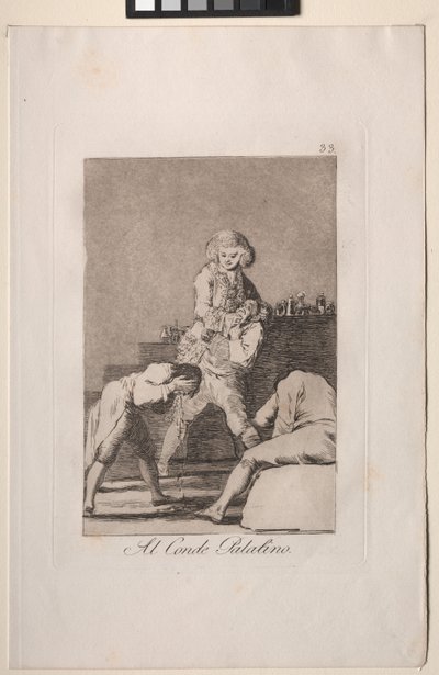 Caprichos: Al Conde Palatino o Conde del Paladar de Francisco de Goya
