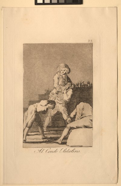 Caprichos: Al Conde Palatino o Conde del Paladar de Francisco de Goya
