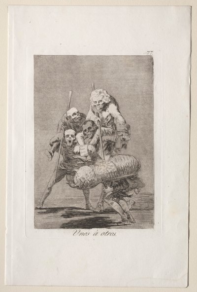 Caprichos: Lo que uno hace al otro de Francisco de Goya