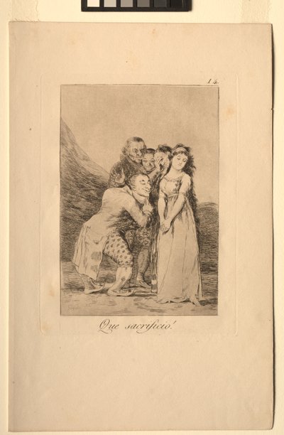 Caprichos: ¡Qué sacrificio! de Francisco de Goya