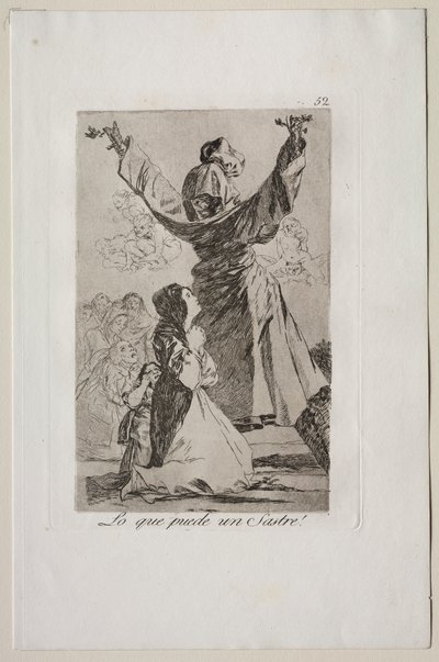 Caprichos: ¡Qué puede hacer un sastre! de Francisco de Goya