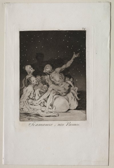 Caprichos: Cuando Amanezca Nos Iremos de Francisco de Goya