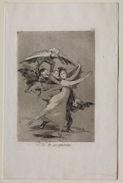 Caprichos: No escaparás de Francisco de Goya
