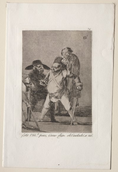 Caprichos: ¿Entiendes?...Bueno, como digo...¡eh! ¡Cuidado! De lo contrario... de Francisco de Goya