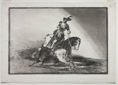 Charles V Spearing a Bull in the Ring at Valladolid de Francisco de Goya