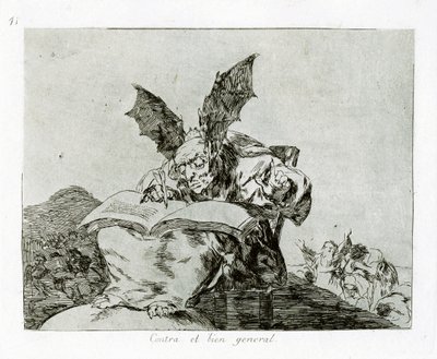 Contra el bien general. Placa 71 de Los desastres de la guerra, 1810-1820 de Francisco de Goya