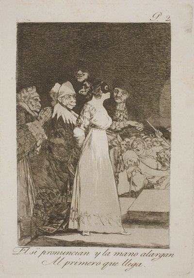 Dicen sí y se casan con el primero que encuentran de Francisco de Goya