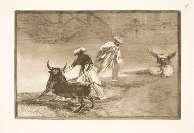 Provocan a otro en el cercado de Francisco de Goya