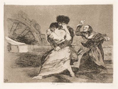 No quieren (9) de Francisco de Goya