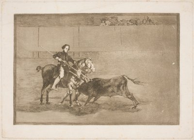 El celebrado valor masculino de Pajuelera (en la arena) en Zaragoza de Francisco de Goya