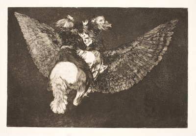 La locura voladora (Renuncia al amigo que te oculta bajo sus alas y te muerde con su pico) de Francisco de Goya