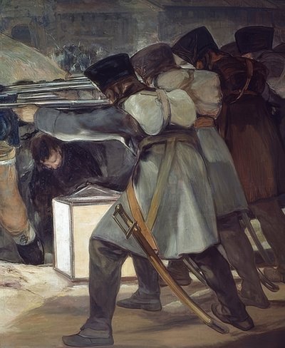 El 3 de mayo de 1808 (Fusilamiento de insurgentes). 1814 (detalle) de Francisco de Goya