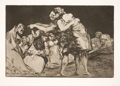 El matrimonio tonto (Ella, que quiere casarse, nunca pierde la oportunidad de hablar de ello) de Francisco de Goya