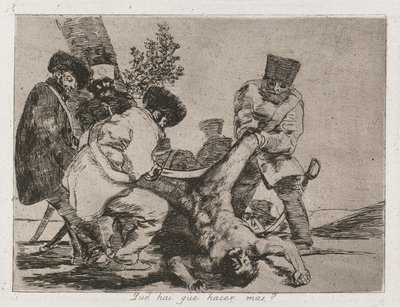 Desastres de la Guerra: Pl. 33, ¿Qué más se puede hacer? de Francisco de Goya