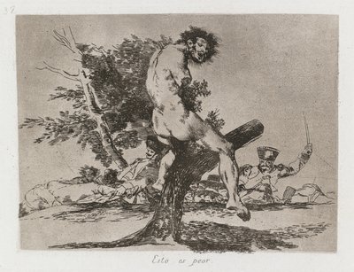 Desastres de la guerra: Pl. 37, Esto es peor, 1810-1813 de Francisco de Goya